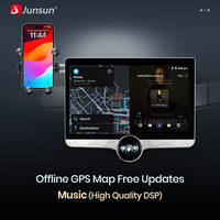 Junsun Qualcomm-Autoradio Android pour Peugeot 208 2008 2013-2017 Lecteur DVD de voiture Apple CarPlay Stéréo 2K QLED Écran de voiture