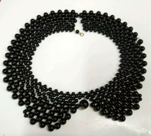 Blusa con cuentas de perlas desmontable, gargantilla de cuello falso para mujer, collar de cadena de hilo feminista Ruth Bade, collar - Product Image 2