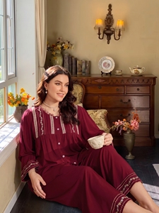 Elegante Conjunto de Pijama de Maternidad Estilo Dubái, Ropa de Dormir Modesta Islámica para Mujeres Embarazadas - Product Image 4