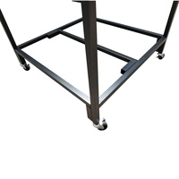 Noir Mat monocouche Fil Maille Panier Mobile D'affichage En Métal de Support De Promotion De Table Mobile À Roues De Stockage Cage Chariot