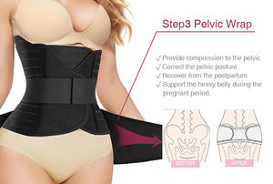 Nueva faja postoperatoria 3 en 1 OEM de tendencia <span class=keywords><strong>para</strong></span> alivio lumbar pélvico de <span class=keywords><strong>la</strong></span> carpeta abdominal; recortador de cintura <span class=keywords><strong>para</strong></span> recuperación de cesárea - Product Image 4