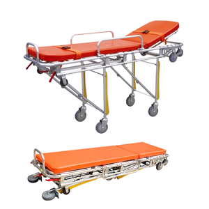 Usine la plus vendue fabrication d'alliage d'aluminium civière d'<span class=keywords><strong>ambulance</strong></span> lit de transfert patient avec mécanisme de verrouillage pour une utilisation à l'hôpital - Product Image 1
