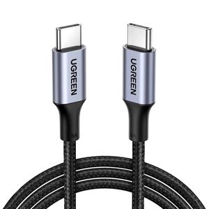 <span class=keywords><strong>Cable</strong></span> USB-C a USB-C UGREEN US316 <span class=keywords><strong>de</strong></span> 0.5m, 5A, 100W, Carga Rápida PD, Sincronización <span class=keywords><strong>de</strong></span> Datos a 480Mbps, Trenzado <span class=keywords><strong>de</strong></span> Nailon para MacBook y <span class=keywords><strong>iPad</strong></span> - Product Image 1