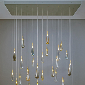 Tùy Chỉnh Giọt Mưa Treo Đèn Showroom Chiếu Sáng Cầu Thang Đèn Chùm Treo Đèn Cho Nhà Hàng Sảnh Khách Sạn Trang Trí Nội Thất - Product Image 5