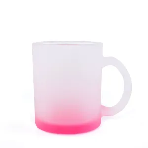 Canecas de vidro fosco personalizadas, canecas de vidro com transferência de calor, impressão de logotipo, xícara de café, caneca de natal, presente bonito - Product Image 3