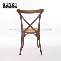 Chaise de banquet empilable en bois au design moderne, dossier croisé, toutes les couleurs, coussins pour mariage, restaurant, salon, utilisation en extérieur