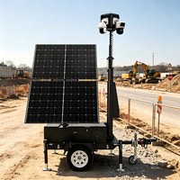 Remorque de sécurité mobile avec surveillance à distance pour chantier de construction et parking