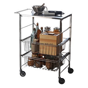 Beweglicher Edelstahl wagen mit Rädern-Hochleistungs-Küchen wagen Gewerblicher Service wagen zur Aufbewahrung - Product Image 1