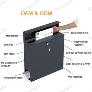 Hiện đại Hộp Thư ngoài trời Hộp Thư Kim loại thông minh Hộp Thư thép bưu kiện thả Hộp Treo Tường Hộp Thư màu xám Thư hộp nhà cho vườn - Product Image 3
