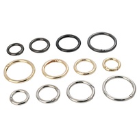 Anneau fendu en métal personnalisé déclencheur de joint torique de porte ouverte mousqueton de forme ronde pour porte-clés reliant les anneaux ouverts accessoires de sacs DlY