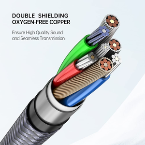 3RCA nam âm thanh video cáp rạp hát tại nhà thành phần AV Cáp cho <span class=keywords><strong>VCR</strong></span> DVD HDTV Máy quay Nylon dệt nam 3RCA Cáp - Product Image 3