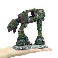 Paisaje creativo del acuario Autobots robot perros Transformers decoraciones temáticas para peceras