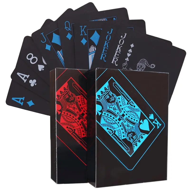 Langlebige wasch bare Plastiks piel karten Benutzer definierter Druck Brettspiel karte Casino Qualität Kunststoff PVC <span class=keywords><strong>Poker</strong></span> H061