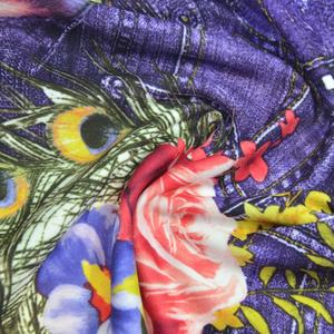 قماش حرير 95% ، نسيج حرير ، 5% بولي سبانديكس 100D + 20D, قماش حرير مضلع ، طباعة رقمية ، قماش تريكو - Product Image 1