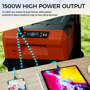Xách Tay 1080wh Nhà Máy Điện 1500W Năng Lượng Mặt Trời Pin Điện 40L Tủ Lạnh Cho Ngoài Trời Đường Phố Bán Hàng Tự Động USB Sạc Cho Xe Sử Dụng - Product Image 4