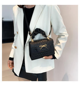 Bolso de hombro de mano cuadrado con patrón de cocodrilo para mujer Tipo de cierre de cremallera de moda Z0046 - Product Image 2