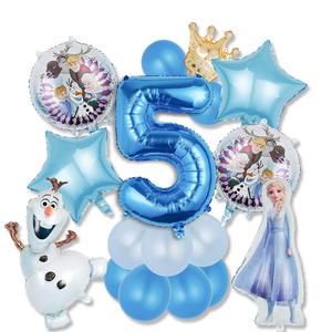 Set di palloncini d'avventura congelati-<span class=keywords><strong>Elsa</strong></span>, <span class=keywords><strong>Anna</strong></span> <span class=keywords><strong>e</strong></span> Olaf-palloncini decorativi in alluminio per il compleanno dei bambini - Product Image 6