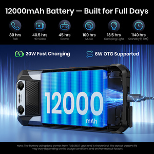Fossibot F106 Plus โทรศัพท์มือถือแอนดรอยด์ 16 รุ่นทนทาน กล้องหลัก 50MP หน่วยความจำ 6+128GB ไฟสำหรับตั้งแคมป์ NFC ระบบมองเห็นกลางคืน แบตเตอรี่ 12000mAh หน้าจอ 6.745 นิ้ว รองรับ 4G - Product Image 4