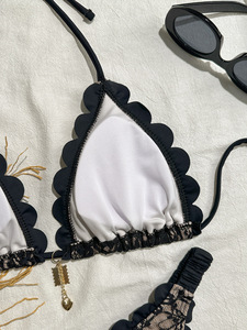 Fábrica al por mayor señora traje de baño personalizado mujeres cuerdas lazos traje de baño Bikini conjunto trajes de baño mujeres - Product Image 5