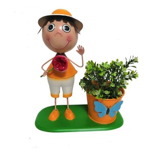 Maceta <span class=keywords><strong>de</strong></span> Metal con Recubrimiento en Polvo Personalizada <span class=keywords><strong>de</strong></span> Alta Calidad, Linda Decoración <span class=keywords><strong>de</strong></span> Jardín para Interiores y Exteriores, Hecha a Mano, Duradera - Product Image 1