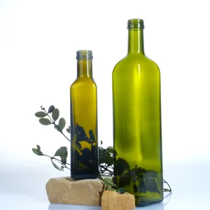 Кухонная посуда, Пустые Квадратные стеклянные бутылки для оливкового масла объемом 1 литр