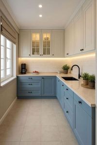 Gabinetes Minimalistas Personalizados en Gris Espacio Profundo para Apartamentos Pequeños, Gabinetes Suspendidos con Microondas Integrado, Almacenamiento Completo - Product Image 4