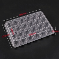 Boîte à œufs de caille en carton PET transparent, 18 alvéoles, rectangulaire, emballage alimentaire transparent, couvercle personnalisable, épaisseur réglable