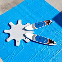 Plateforme de Yoga Gonflable pour SUP, Plateforme de Paddle Gonflable, Île Flottante pour Yoga, Tapis de Yoga Nautique