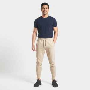<b>Jogger</b> <b>Men's</b> Pants Workout Sweat Trouser Side Pockets <b>Slim</b> <b>Fit</b> Bottoms High Quality 100% Cotton Polyester Breathable Solid Color - Product Image 1