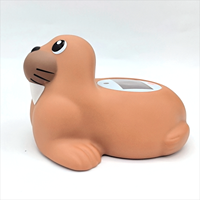 Thermomètre de bain éléphant de mer jouet de bain flottant mignon animal numérique en plastique pour douche d'enfants thermomètre de bain flottant