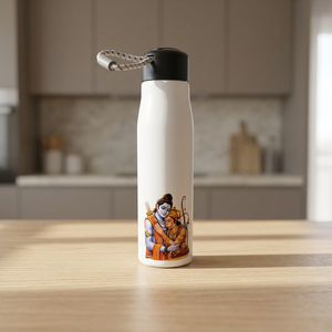 Bouteille d'eau en métal personnalisée Ram Hanuman avec impression pour usage promotionnel au bureau - Édition Fête des Mères, Halloween et Nouvel An - Product Image 1
