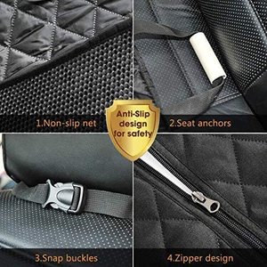 Nouvelle conception, accessoires pour animaux de compagnie personnalisés, imperméables, tissu Oxford 600D, fermeture éclair flexible, housse de siège de voiture pour chien - Product Image 6