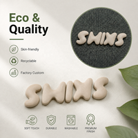 Étiquettes de vêtements en silicone caoutchouc, logo thermocollant, étiquette en silicone à transfert thermique, vente en gros, étiquette en PVC souple lavable, étiquette de soin en caoutchouc, étiquette de vêtement