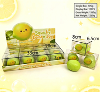 Jouet Squishy en TPR multi-styles, en forme de dessin animé (citron, chou, fruit, chien), à remontée lente, anti-stress, jouet à presser pour enfants