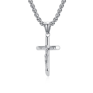 <b>Cross</b> Pendant Necklace Stainless Steel Unisex Hip Hop Style Jewelry Fashion Accessory - Product Image 5
