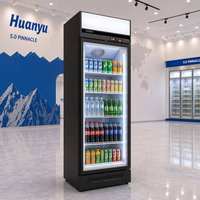 Congélateur-vitrine commercial numérique à porte vitrée, refroidissement mécanique par air, sans givre, pour boissons, fourni directement par l'usine