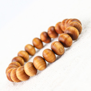 Cliff Cypress <b>Bracelet</b> 9x12mm Abacus Beads Unisex Jewelry Collectible Wooden Buddhist Beads - Product Image 3