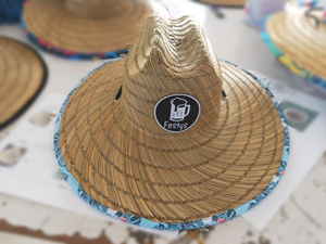 Logotipo personalizado mujer hombre ala ancha salvavidas Rush paja playa sombrero para el sol para surfear - Product Image 4