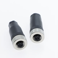 Connecteur Aviation M12 Femelle Droit à Visser, 5 Broches, pour Câblage sur Site, Raccord de Signal