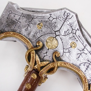 Jeu classique de dieu de la guerre: <span class=keywords><strong>Ragnarok</strong></span> Thor Hammer accessoires de Cosplay artisanaux en résine hautement réduits - Product Image 4