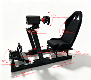 <span class=keywords><strong>Simulador</strong></span> de Carreras Profesional Plegable con Estructura de Aluminio 4080 y Asiento Reemplazable para Carreras <span class=keywords><strong>F1</strong></span>/GT y Juegos - Product Image 2