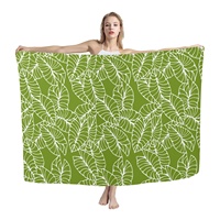 Impression sur demande Taro feuilles personnalisé vente chaude tissé serviette de plage maillot de bain couvrir enveloppement Bikini sarongs vêtements de plage pour les femmes