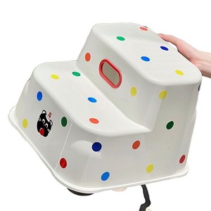 Kids Bath <b>Step</b> <b>Stool</b> With Polka Dots And Cartoon Design For Toilet Use - Product Image 5