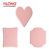 Yilong Peau d'entraînement en silicone pur à 100% en forme de cœur, vierge, pour tatouage, microblading et maquillage, épaisseur 15,62 mm, pratique