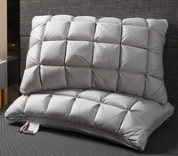 Oreiller de lit en microfibre, de luxe, en duvet d'oie, en plume de canard, à mettre au lit, pour dormir, oreiller d'hôtel