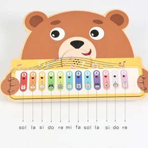 Jouet musical éducatif pour garçons et filles, piano en bois en forme d'<span class=keywords><strong>ours</strong></span> pour enfants, piano numérique d'apprentissage préscolaire pour tout-petits - Product Image 6