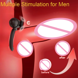 New Delay <b>Vibrating</b> Ring Silicone Rechargeable Cock Ring <b>Vibrator</b> Adult Sex Toy Stimulator Double Pleasure <b>Vibrating</b> Ring - Product Image 6