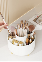 Porte-crayon de bureau, 5 fentes, organisateur de stylo de bureau rotatif à 360 degrés pour le stockage de bureau, fournitures de papeterie, pot de tasse