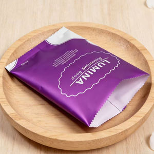 Sachet cosmétique personnalisé à scellage arrière, échantillon de savon 110g, pochette vide avec impression de logo - Product Image 6