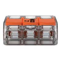 WAGOs 221-413 Leviers de connecteur d'épissure Boîtier transparent 4 mm 3 conducteurs pour tous les types de conducteurs 32A 450V 4kV DIN-35 Rail
